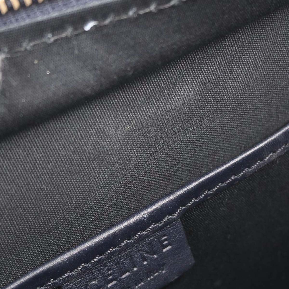 Celine Navy Leather Nano Luggage 2way Shoulder Tote Bag