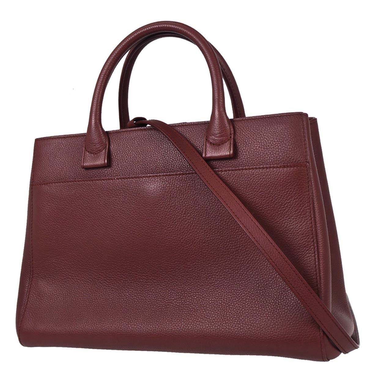 Chanel Bordeaux Calfskin Neo Executive Cerf Tote 2way Shoulder Handbag