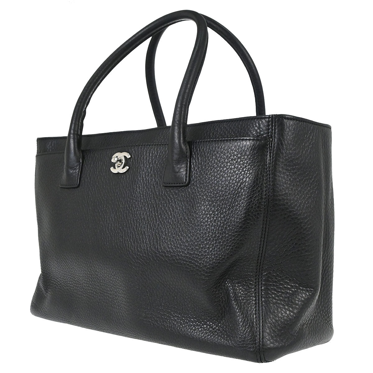 Chanel Black Deerskin Executive Cerf 2way Shoulder Tote Bag