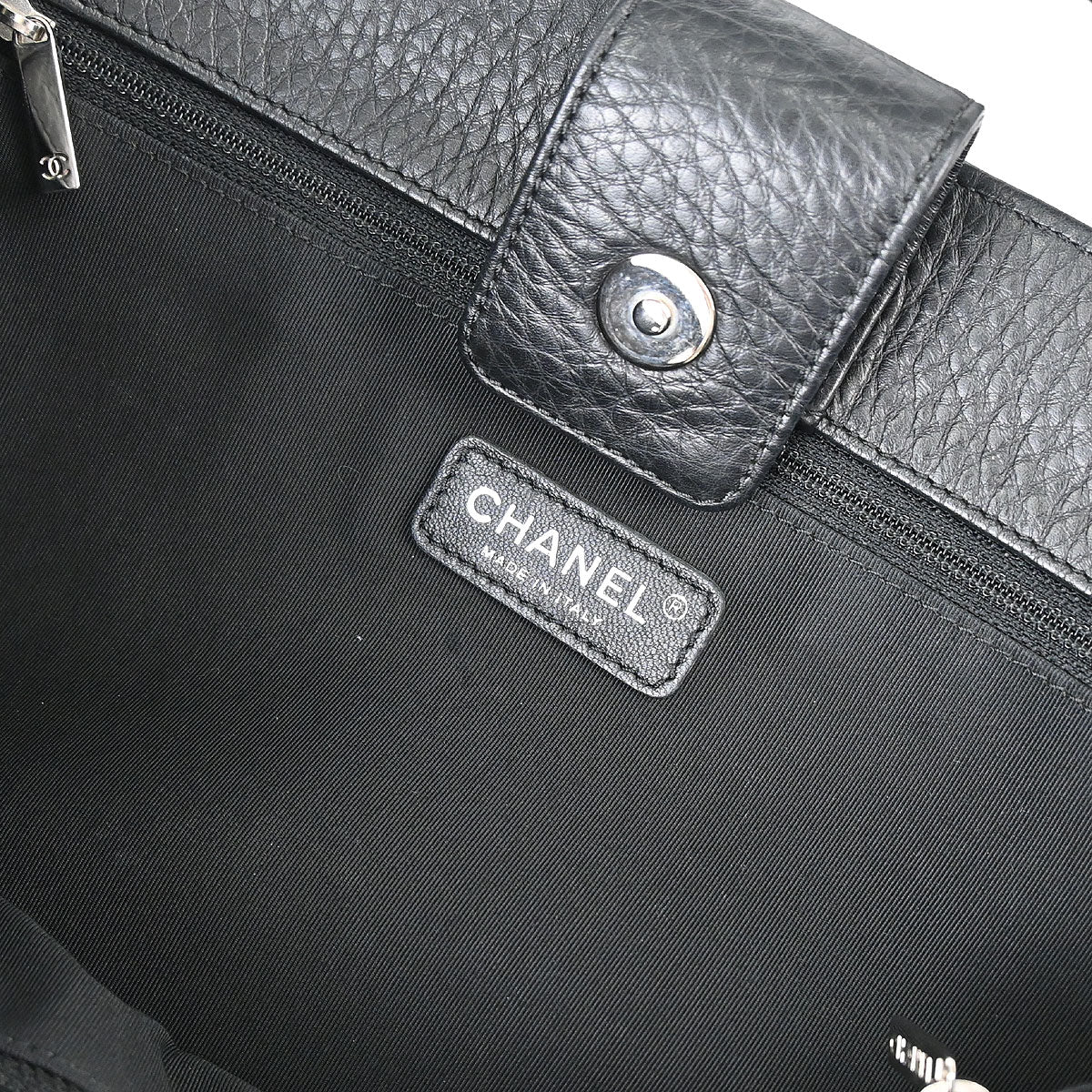 Chanel Black Deerskin Executive Cerf 2way Shoulder Tote Bag