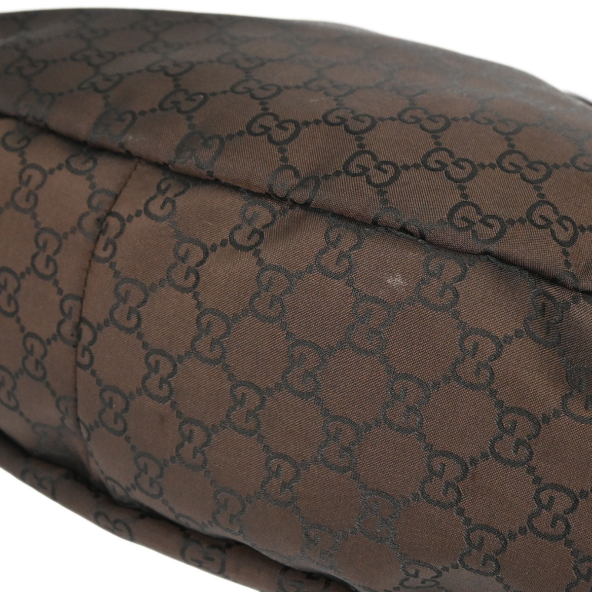 Gucci Brown Nylon GG Abbey D-ring Tote Bag