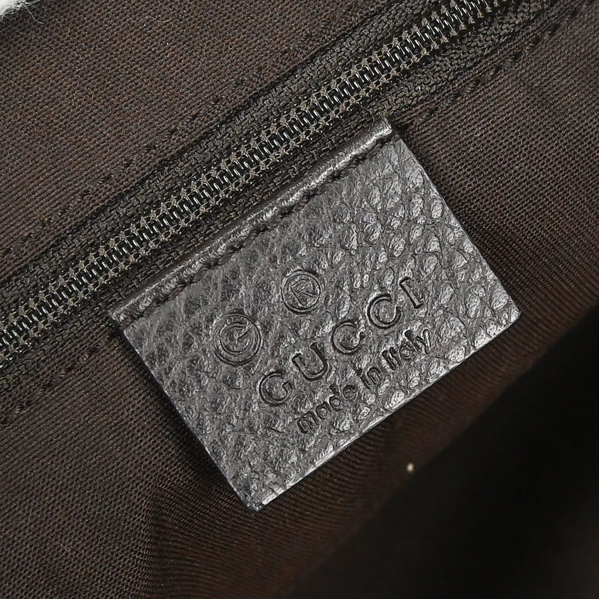Gucci Brown Nylon GG Abbey D-ring Tote Bag