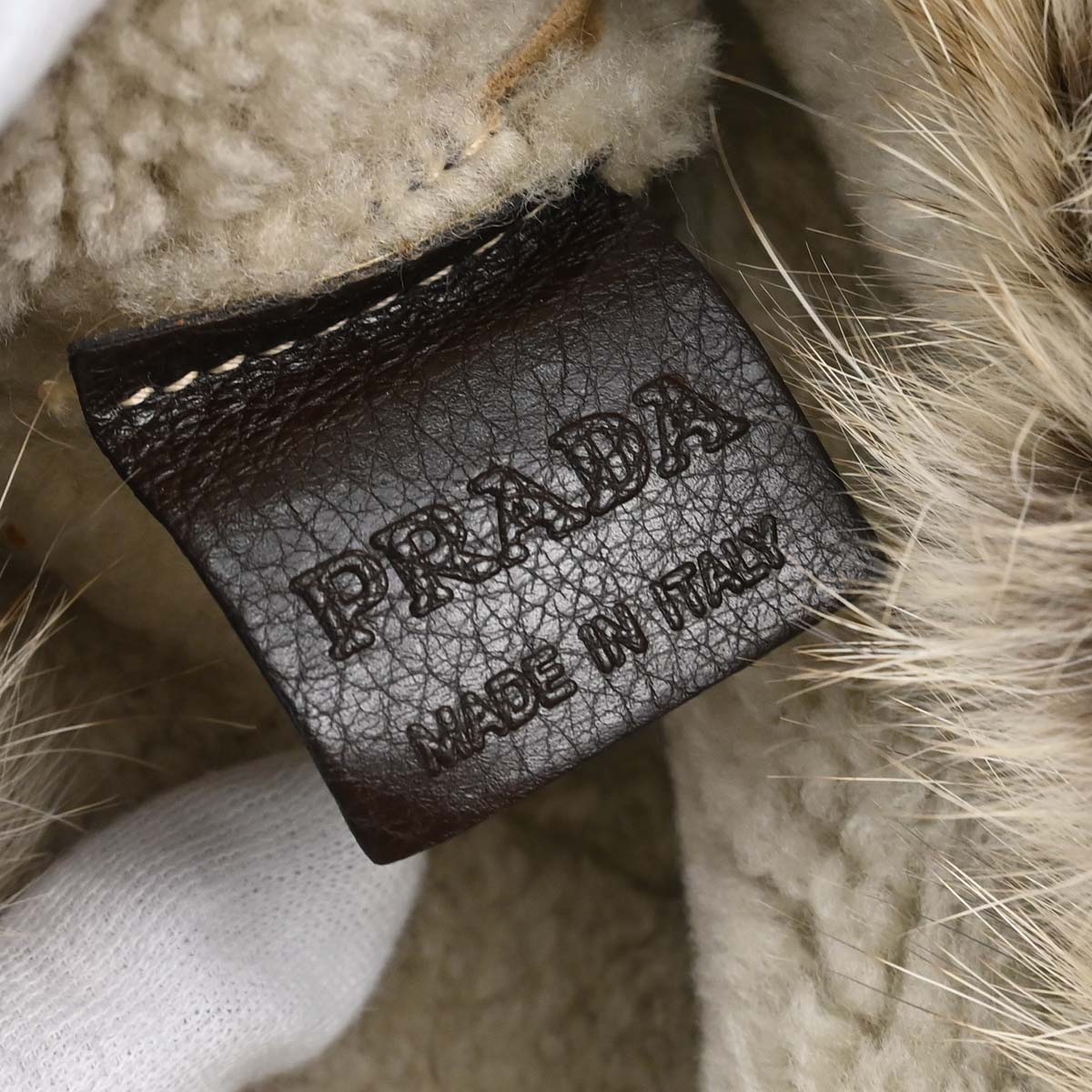 Prada * Beige Mink Fur Tote Handbag