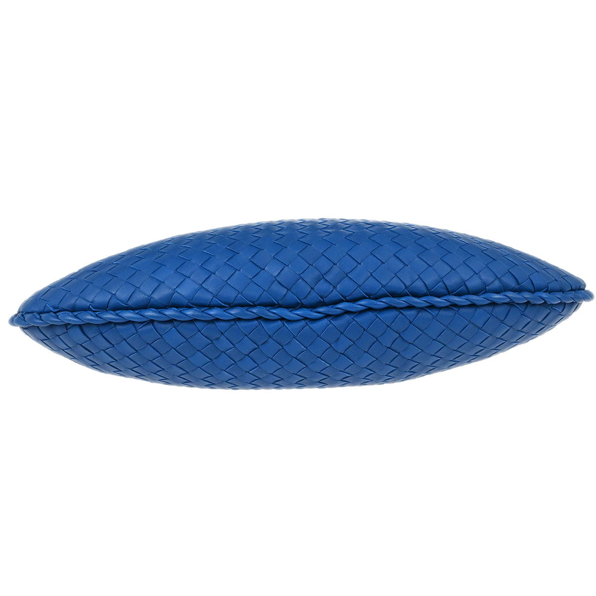 Bottega Veneta Blue Lambskin Intrecciato Hobo Handbag