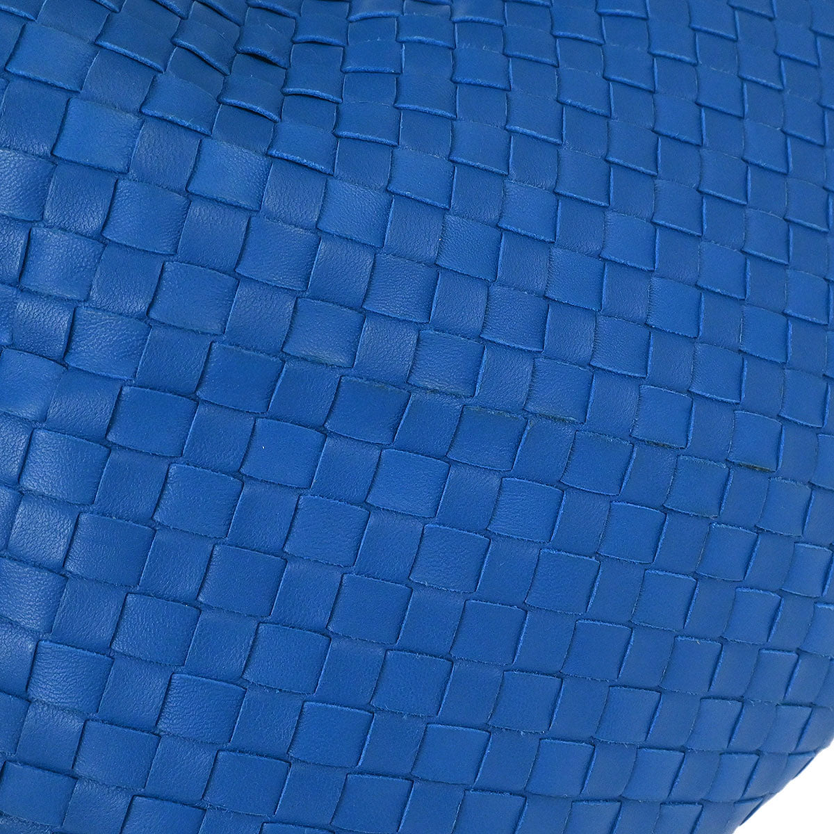 Bottega Veneta Blue Lambskin Intrecciato Hobo Handbag