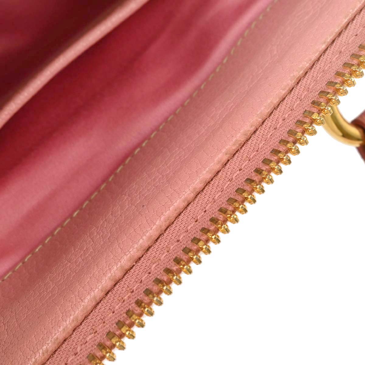 Miu Miu Pink Leather Madras 2way Shoulder Handbag
