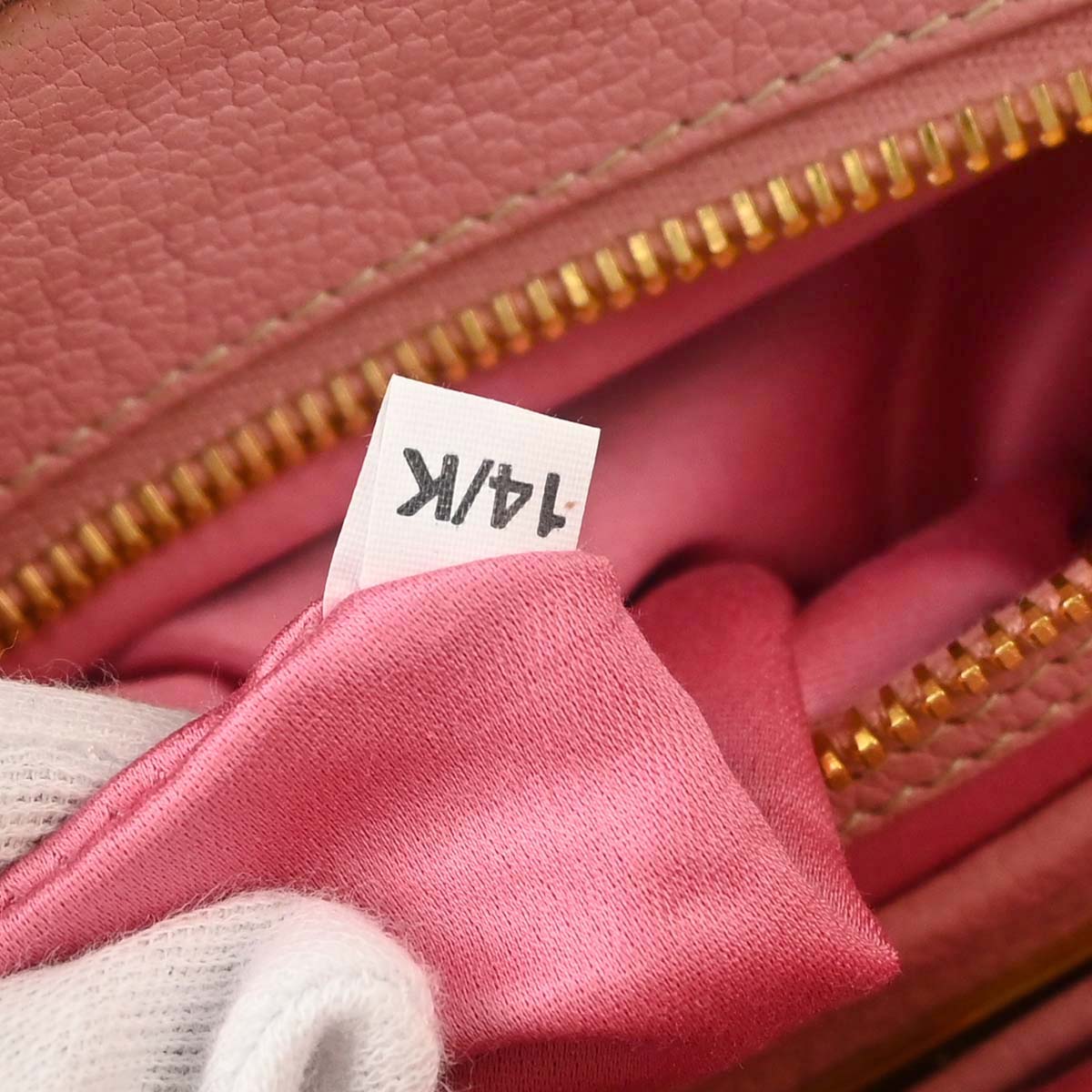 Miu Miu Pink Leather Madras 2way Shoulder Handbag