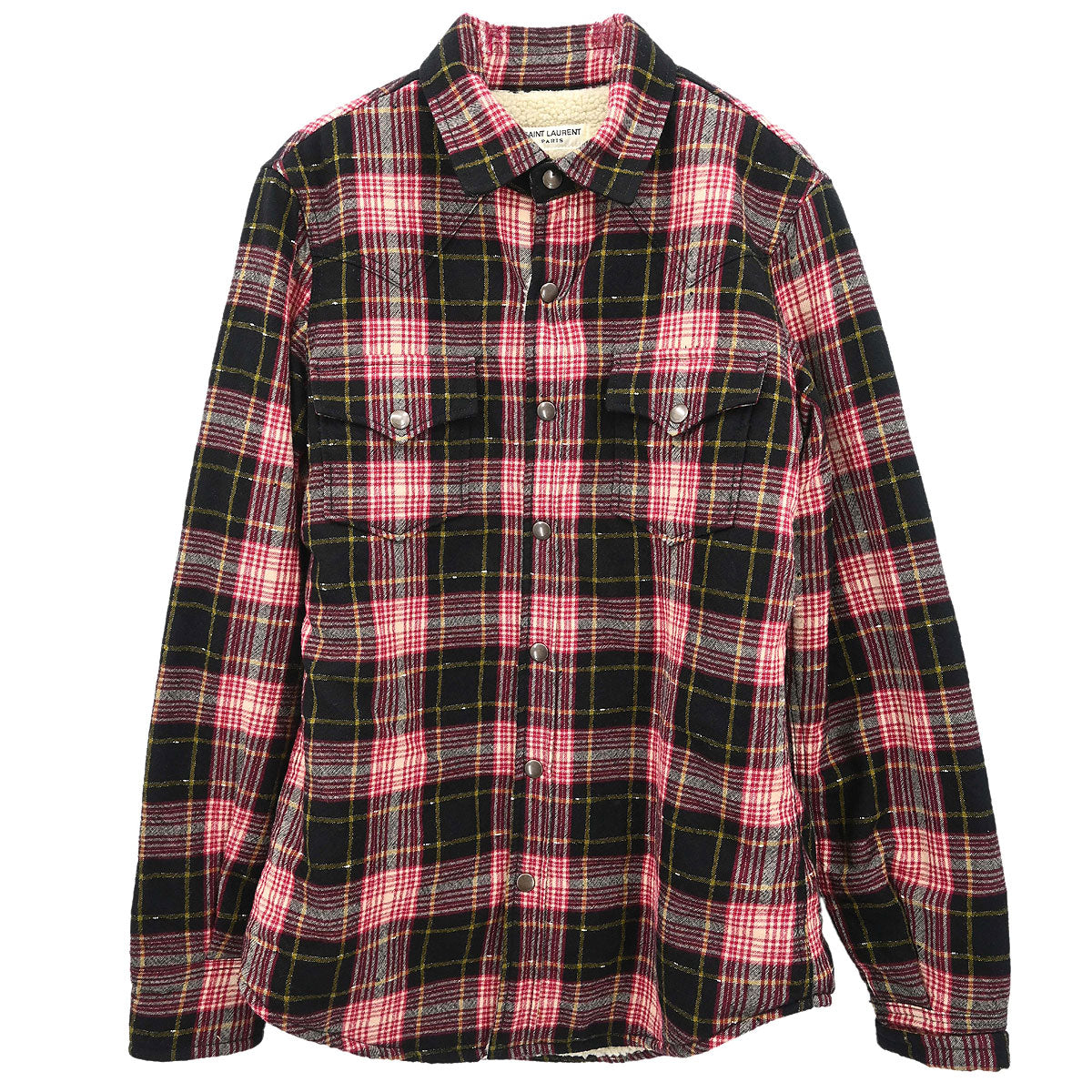 Saint Laurent 2019 Virgin Wool Plaid Check Print Bomber Jacket #S