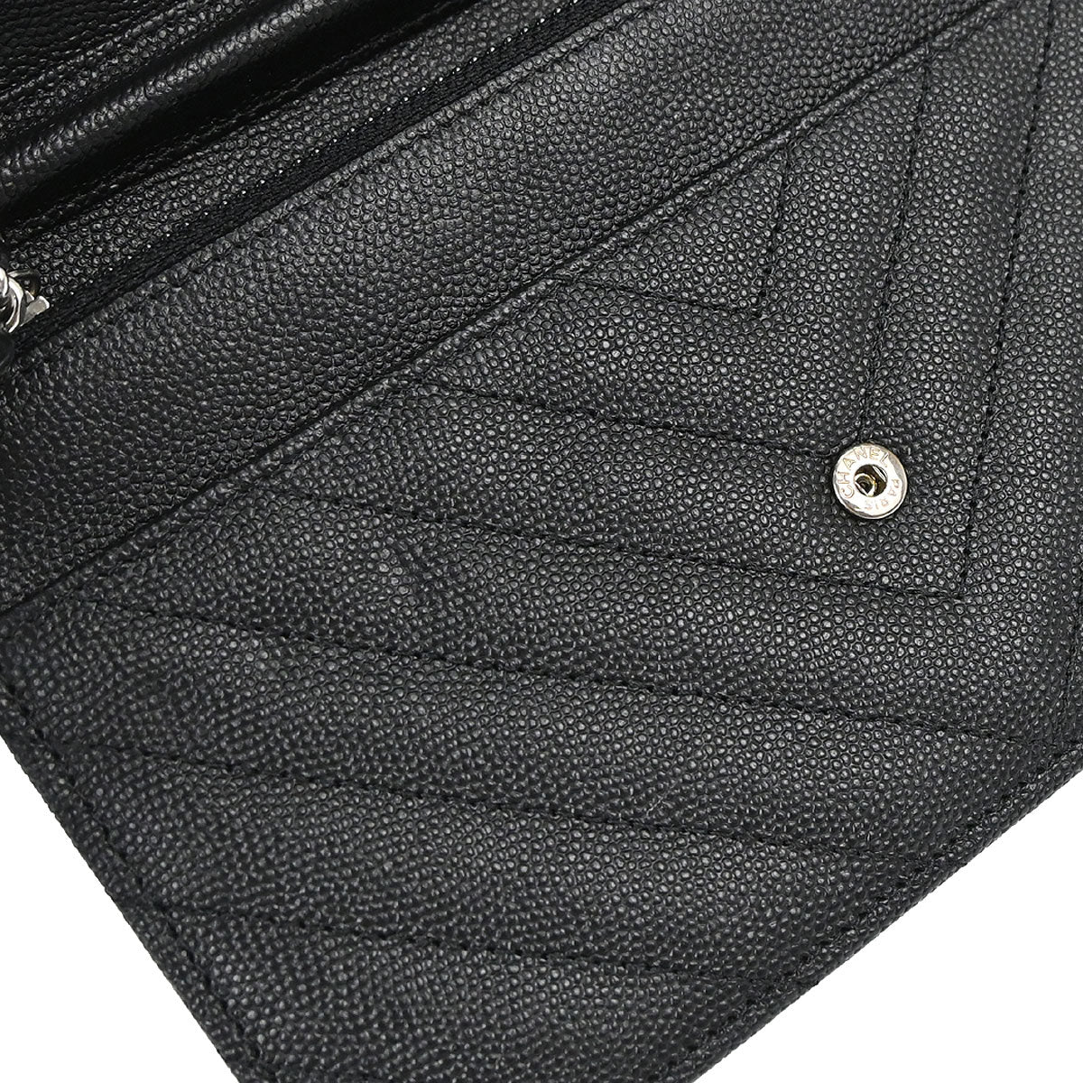 Chanel Black Caviar Skin Classic WOC Wallet on Chain Bag