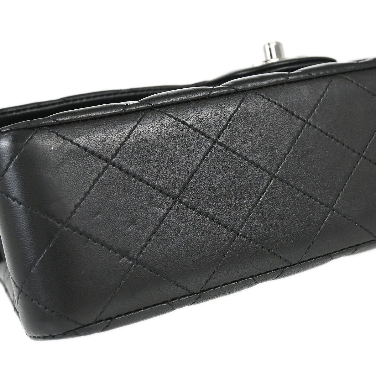 Chanel Black Lambskin Medium Classic Double Flap Shoulder Bag