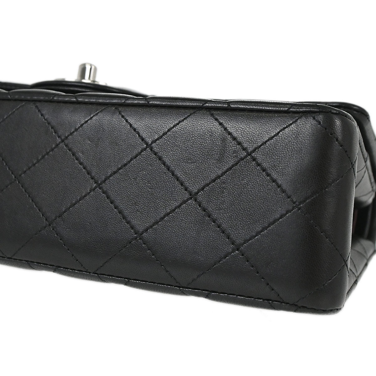 Chanel Black Lambskin Medium Classic Double Flap Shoulder Bag