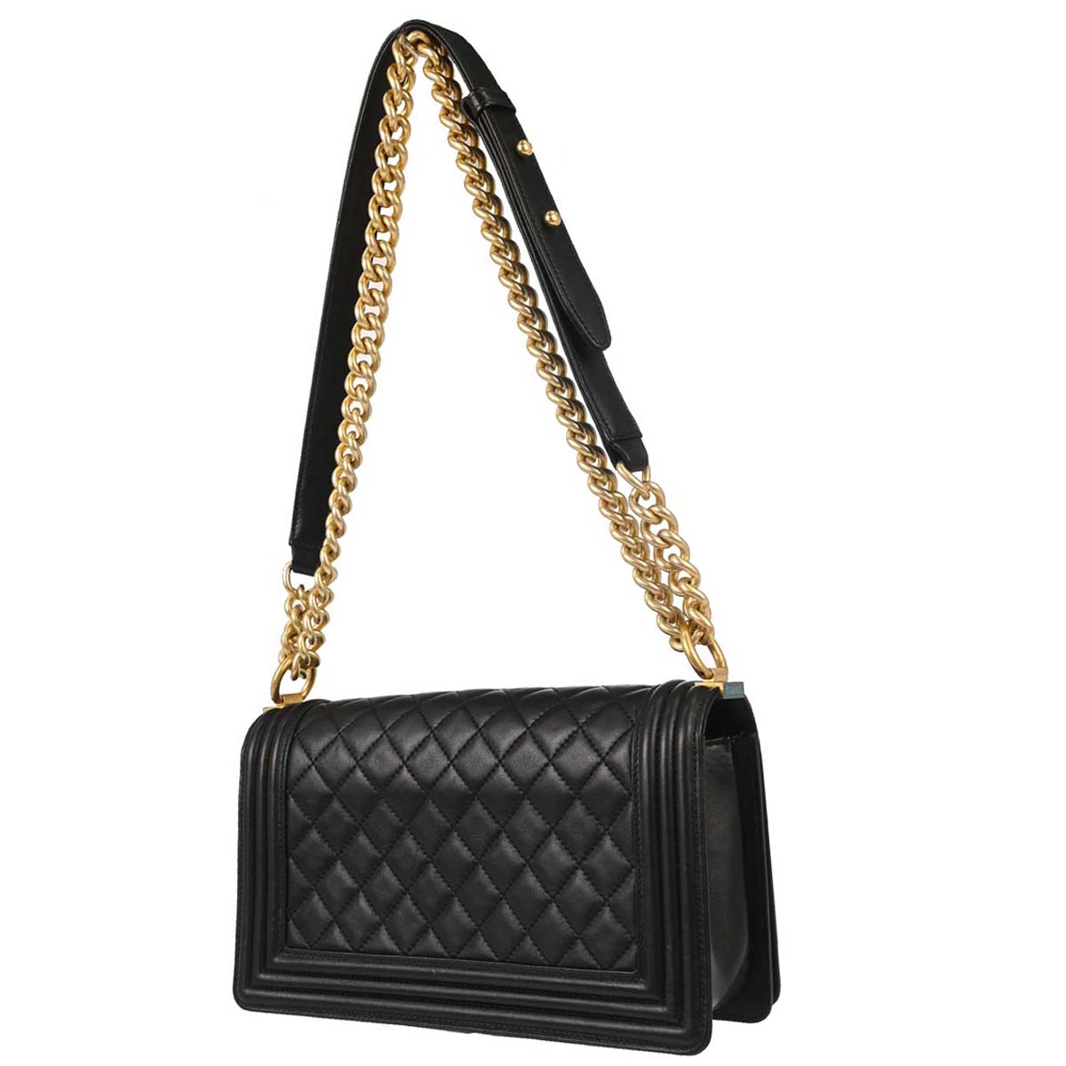 Boy Chanel Black Lambskin Medium Shoulder Bag