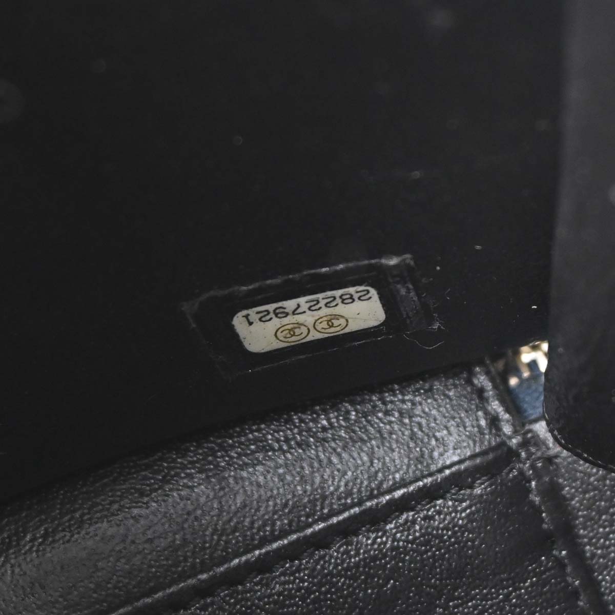 Chanel Navy Black Caviar Skin Bicolor Filigree 2way Shoulder Vanity Handbag