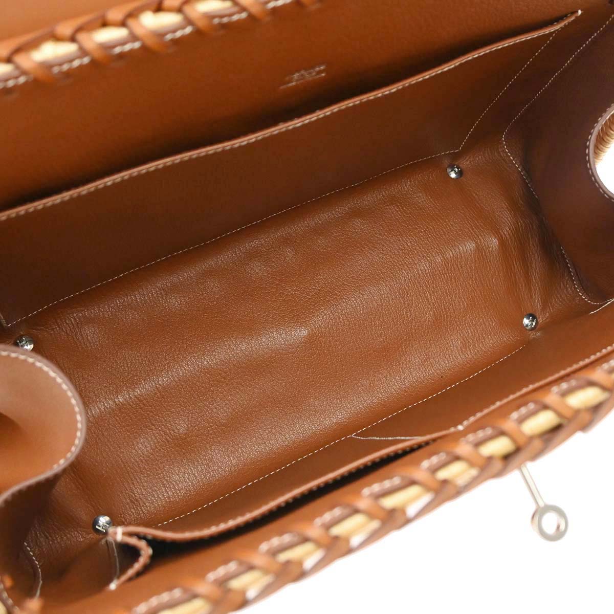 Hermes Fauve Barenia Kelly Picnic Handbag
