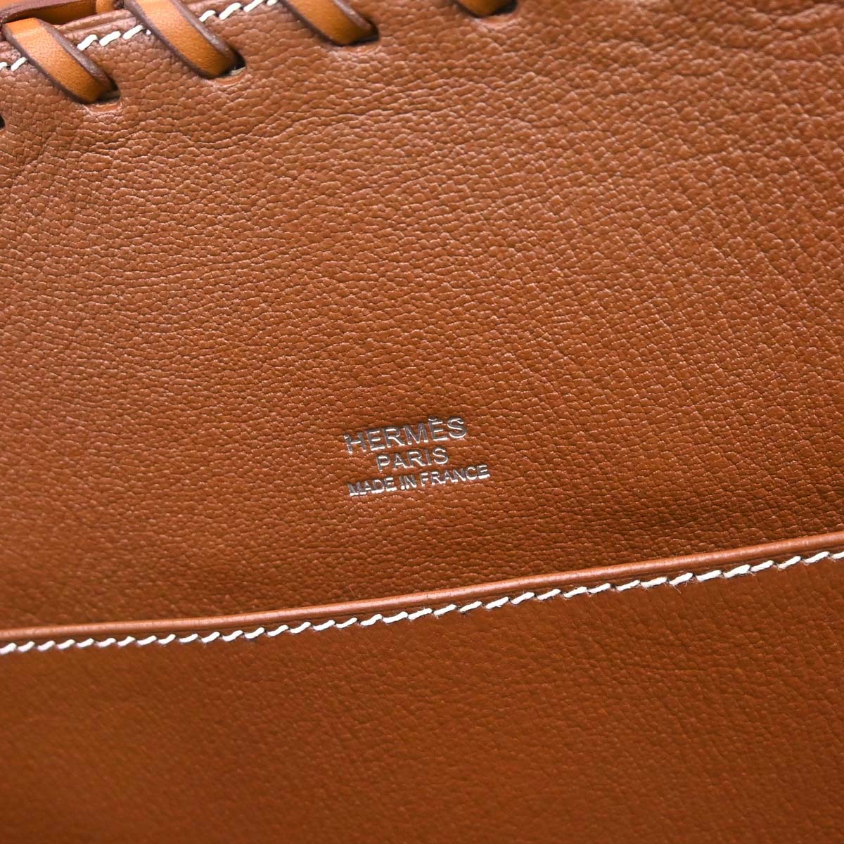 Hermes Fauve Barenia Kelly Picnic Handbag
