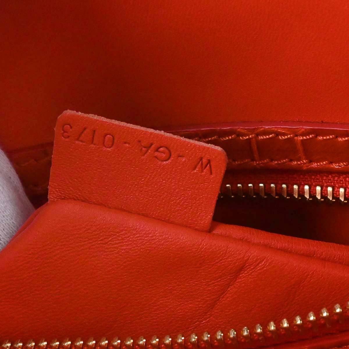 Celine * Red Crocodile Luggage Micro Tote Handbag