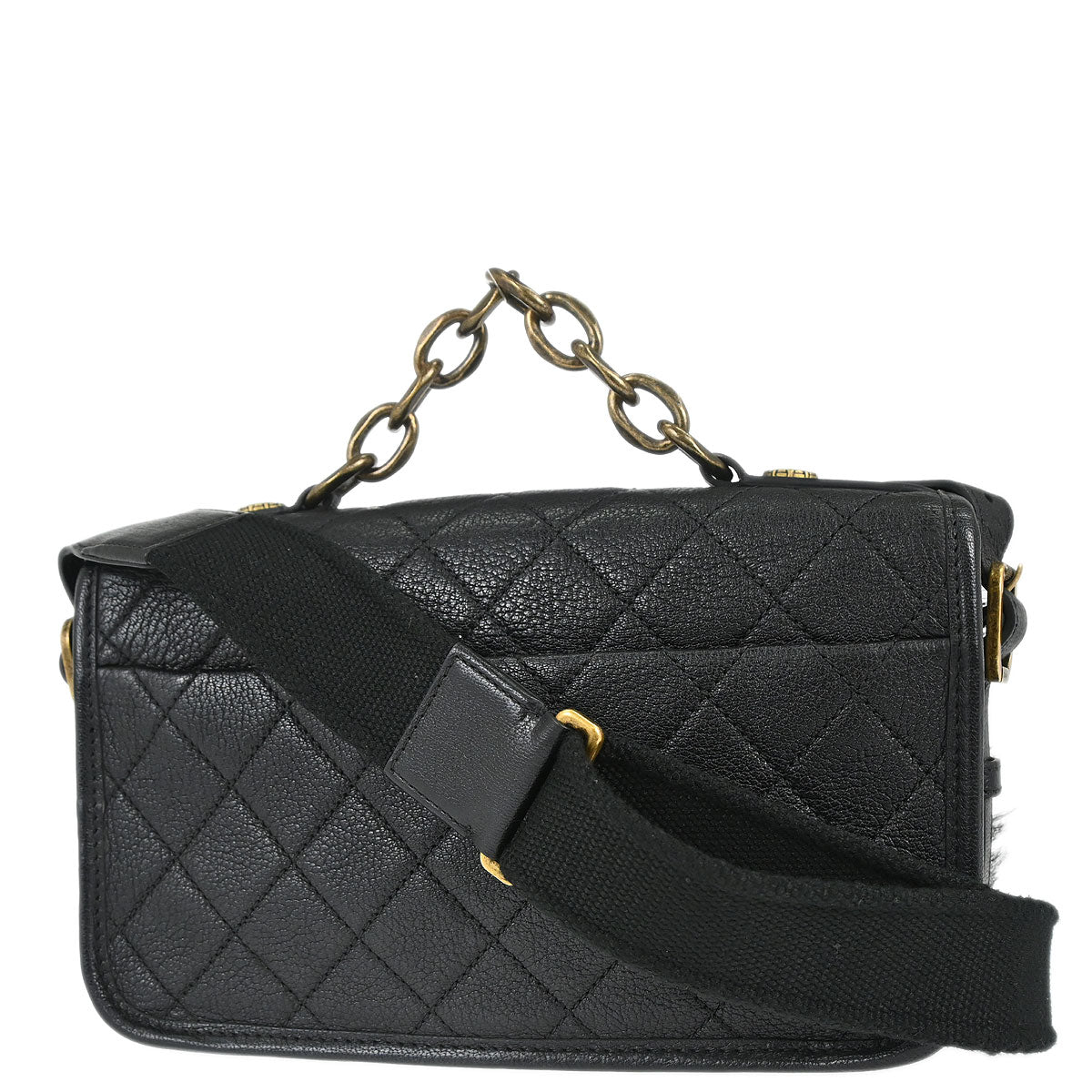 Chanel Black Calfskin Paris-Salzburg Cowboy 2way Messenger Handbag