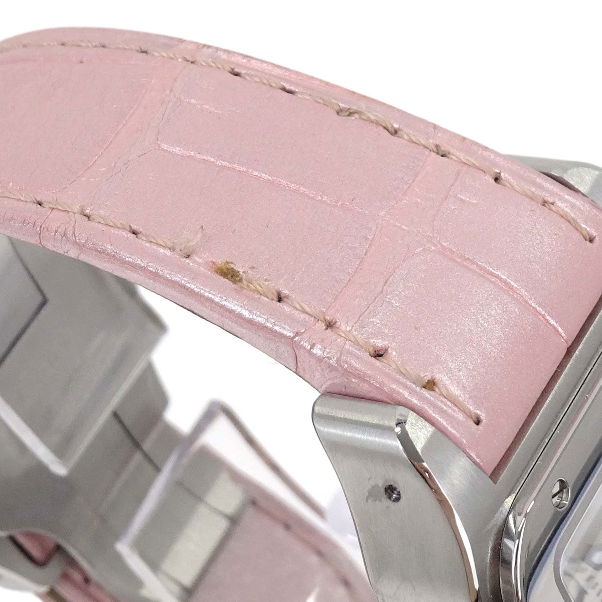 Cartier * Santos 100 MM 33mm Ref.2878 Self-winding Watch SS Alligator