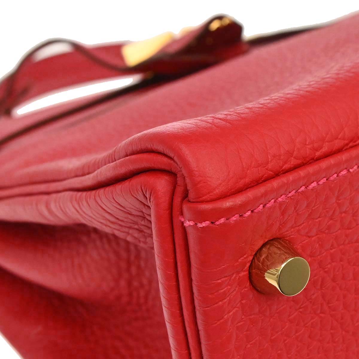 Hermes Rouge Casaque Taurillon Kelly 28 Retourne 2way Shoulder Handbag