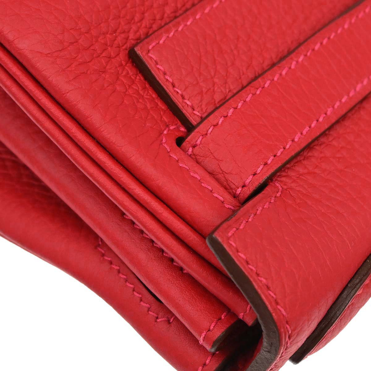 Hermes Rouge Casaque Taurillon Kelly 28 Retourne 2way Shoulder Handbag