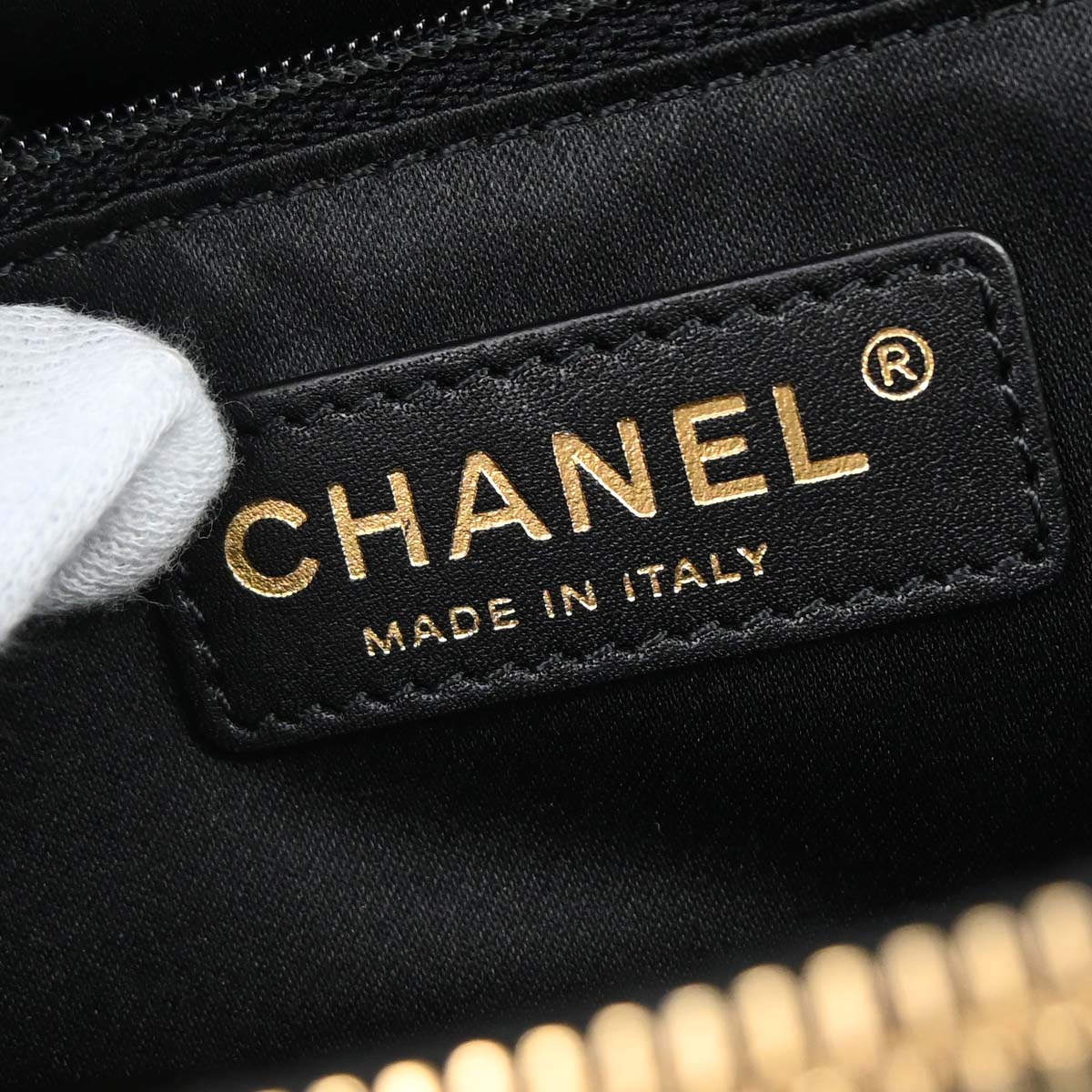 Chanel 2014 Black Caviar Skin Grand Shopping Tote GST Chain Handbag
