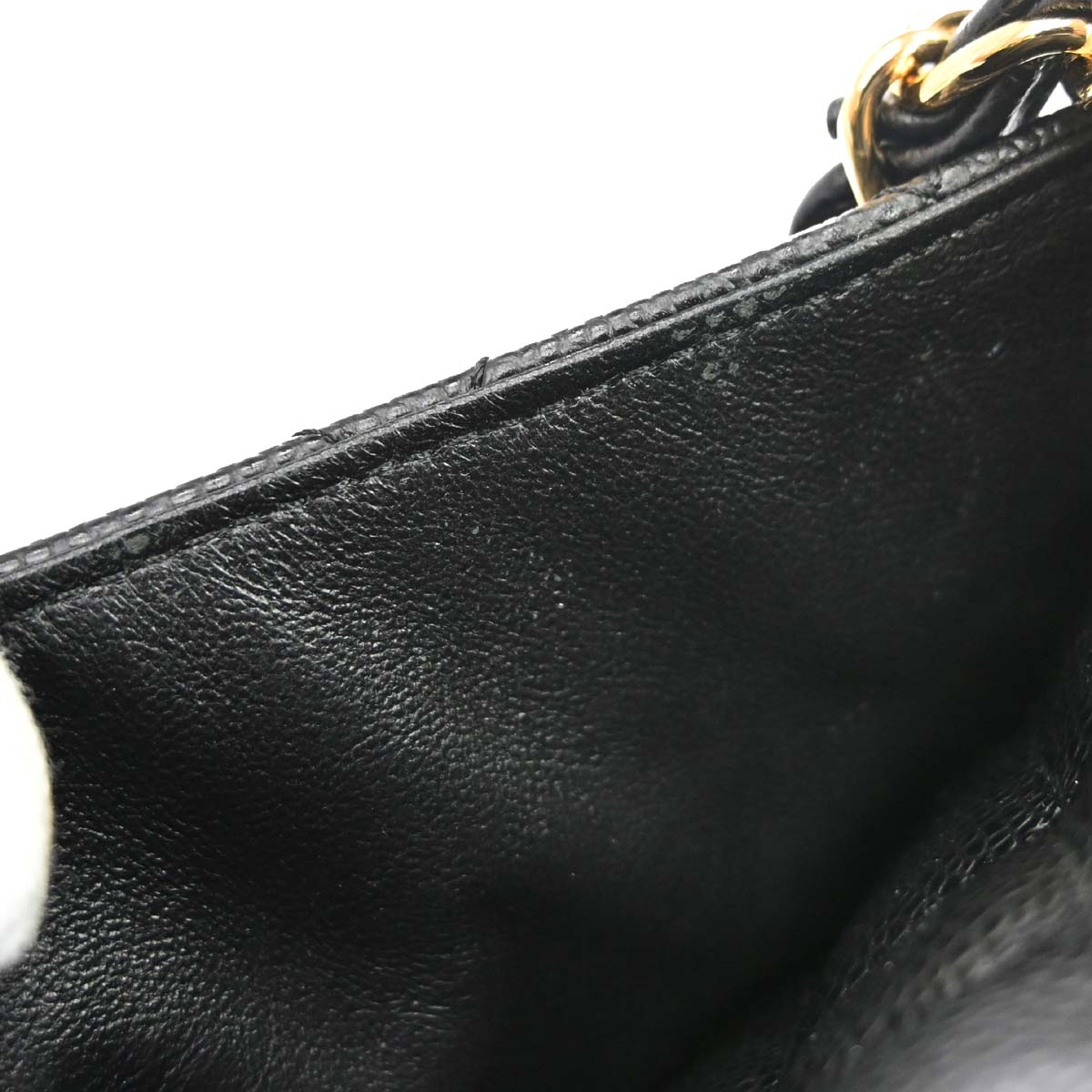 Chanel 2014 Black Caviar Skin Grand Shopping Tote GST Chain Handbag