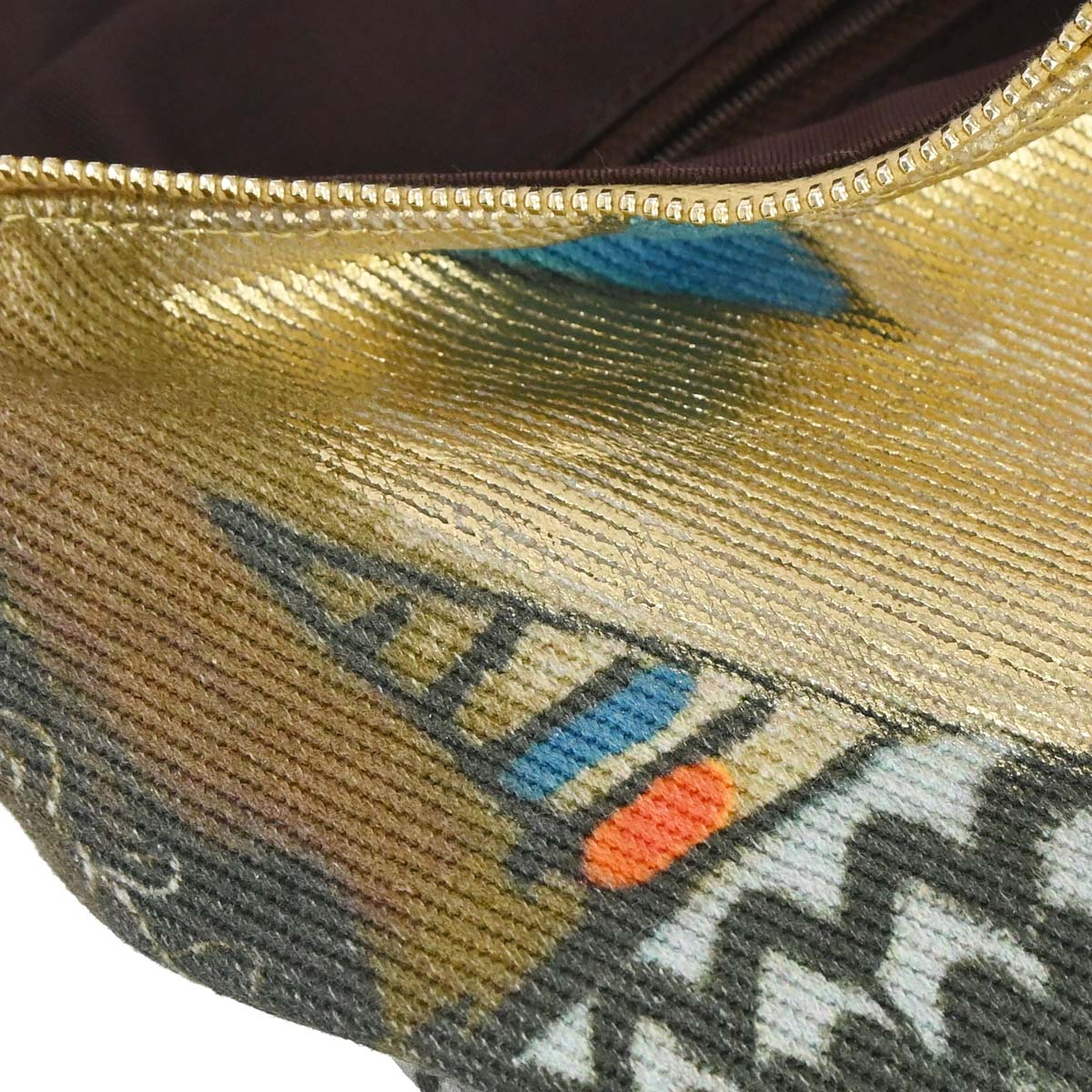 Chanel 2019 Gold Canvas Graffiti Street Spirit Waist Bag
