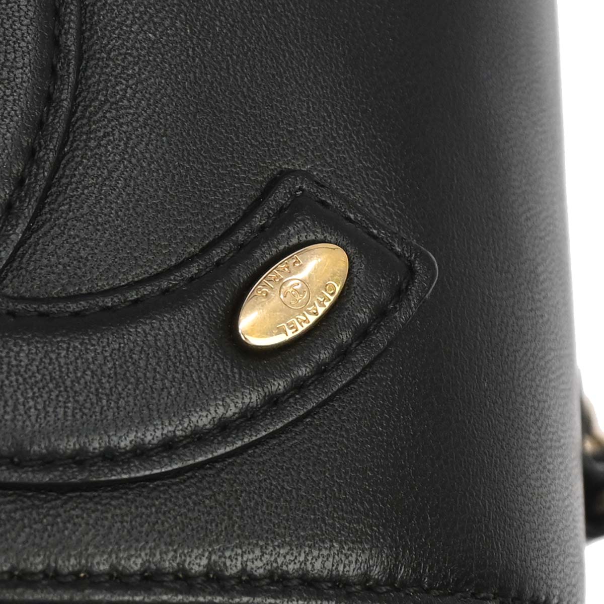 Chanel 2019 Black Lambskin Vanity 2way Shoulder Handbag
