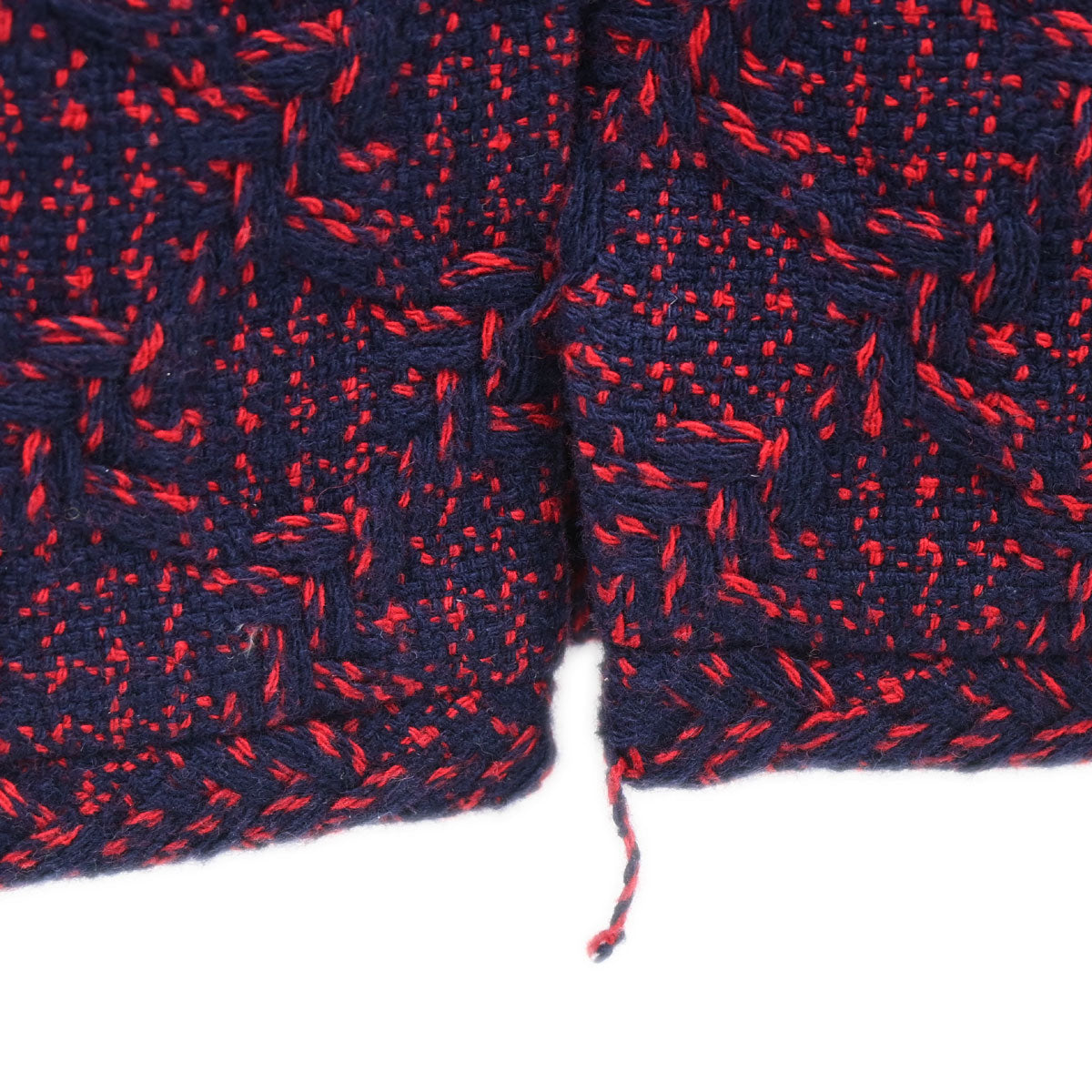 Chanel 2017-2018 Tweed Long Coat Navy Red #36