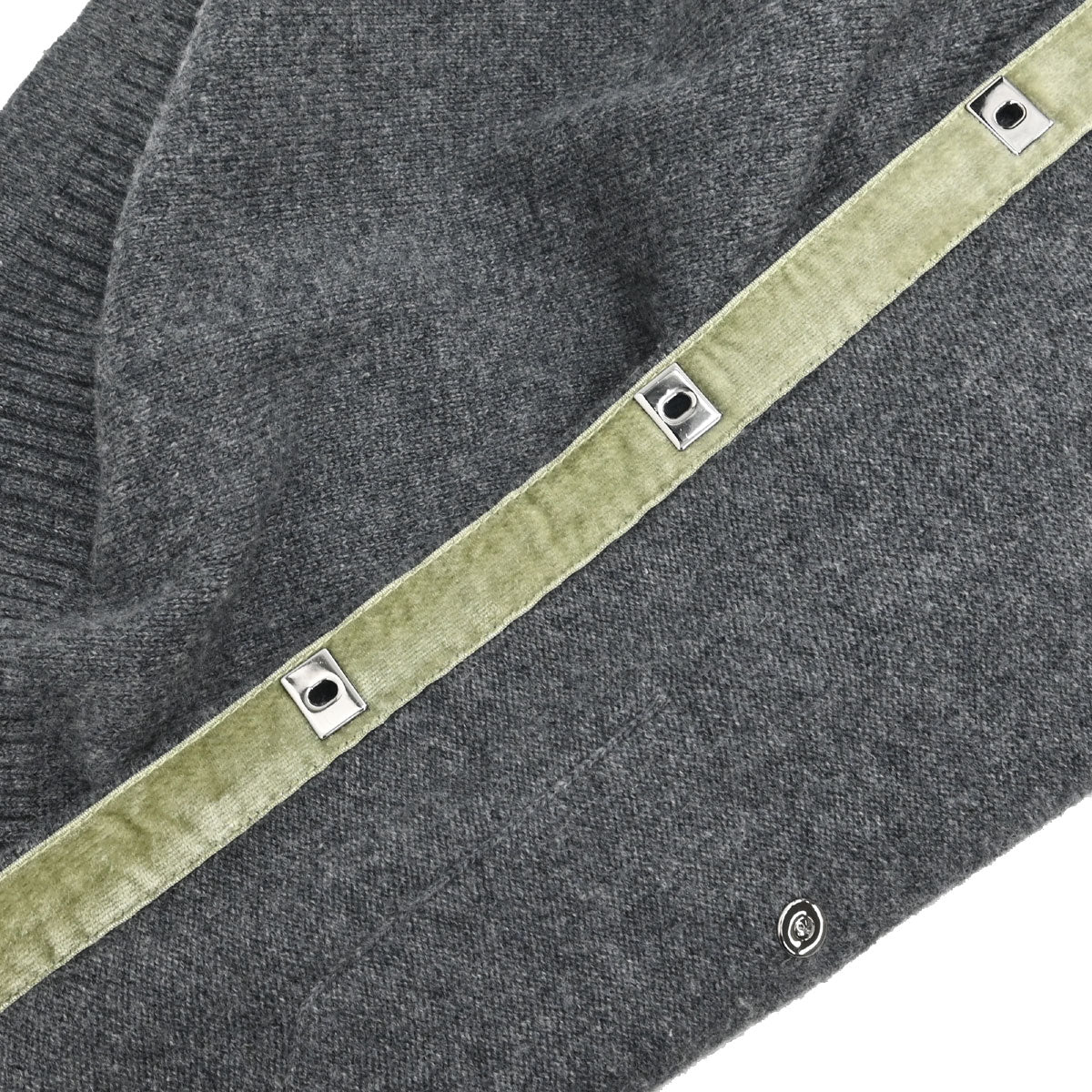 Chanel 2010 Cardigan Turnlock Button Gray #38