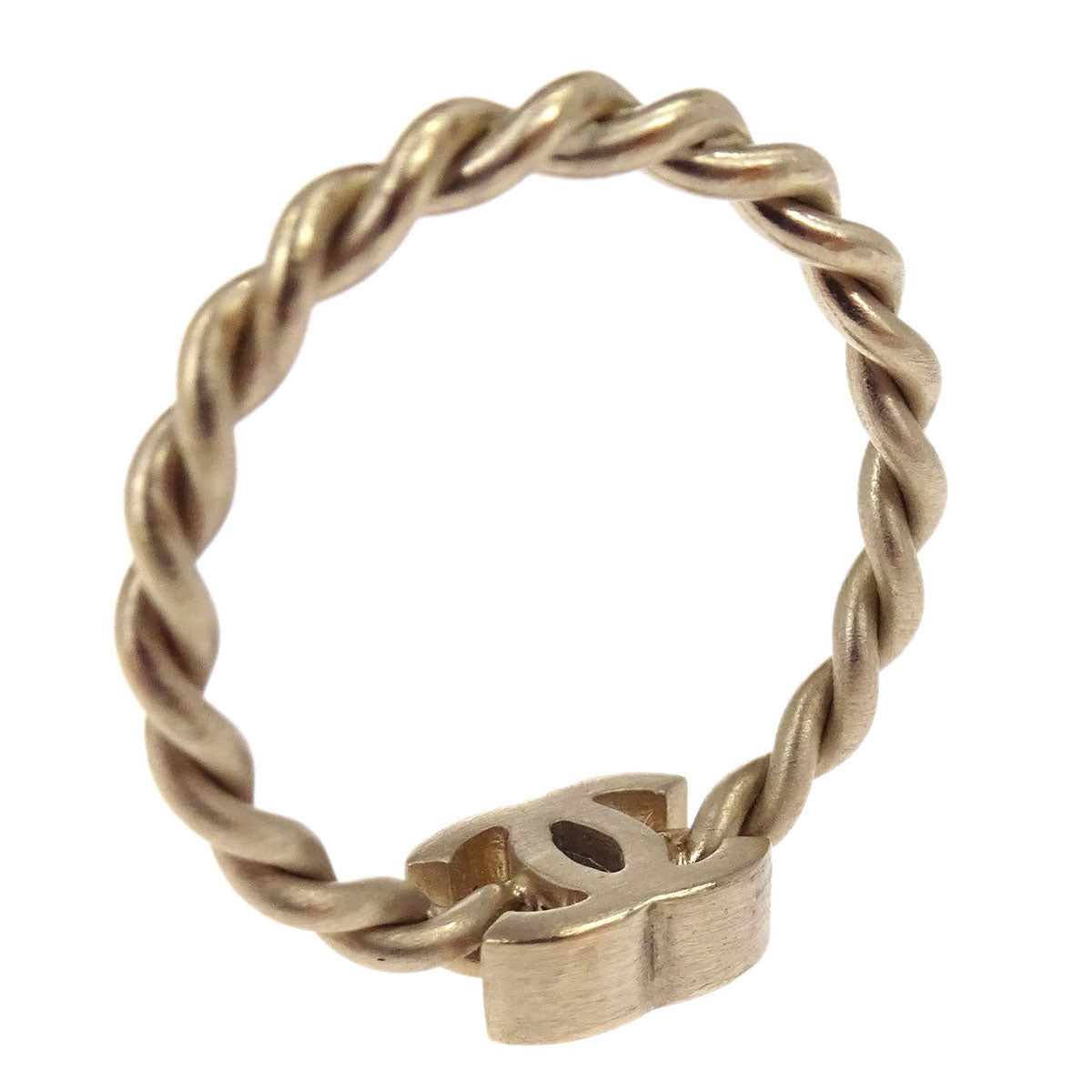 Chanel Ring Twisted Rope CC Gold #51 B14V