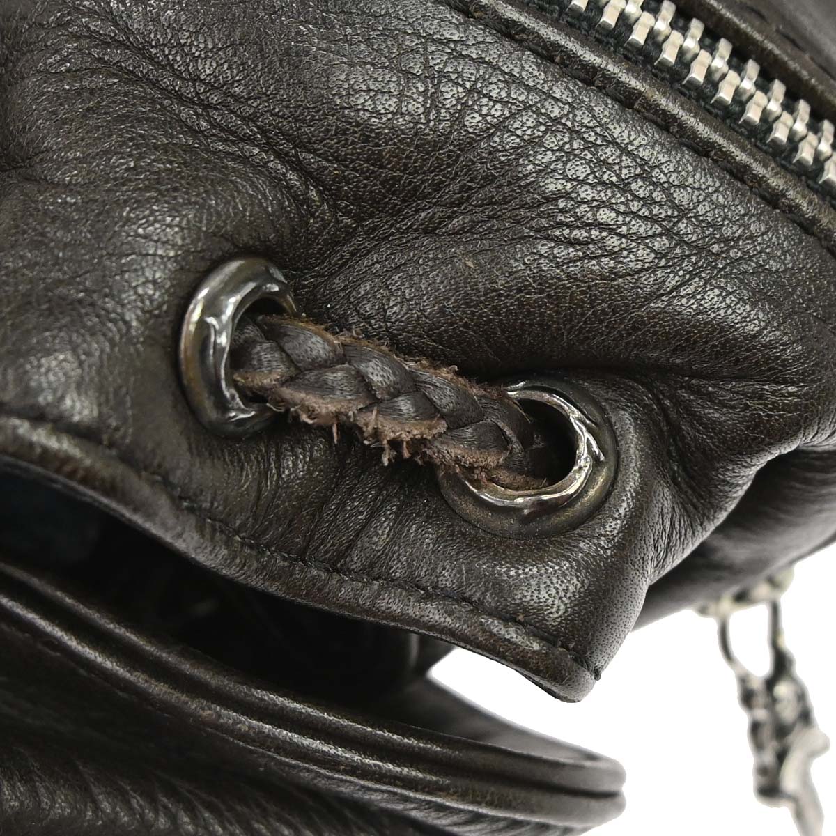 Chrome Hearts Flerknee Brown Leather Backpack