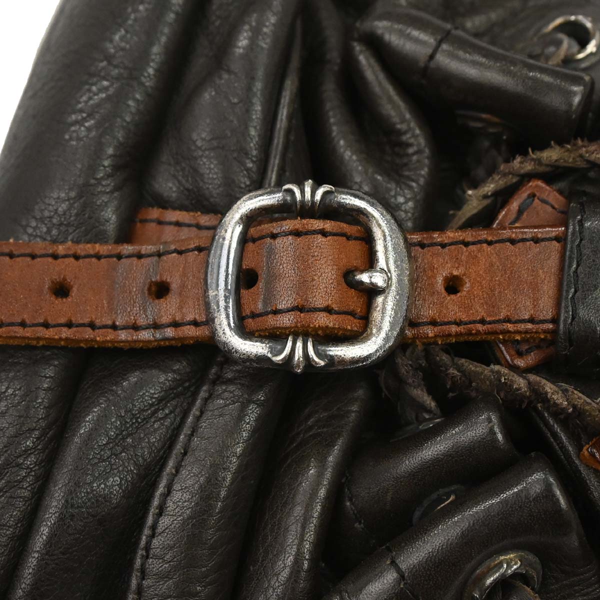 Chrome Hearts Flerknee Brown Leather Backpack