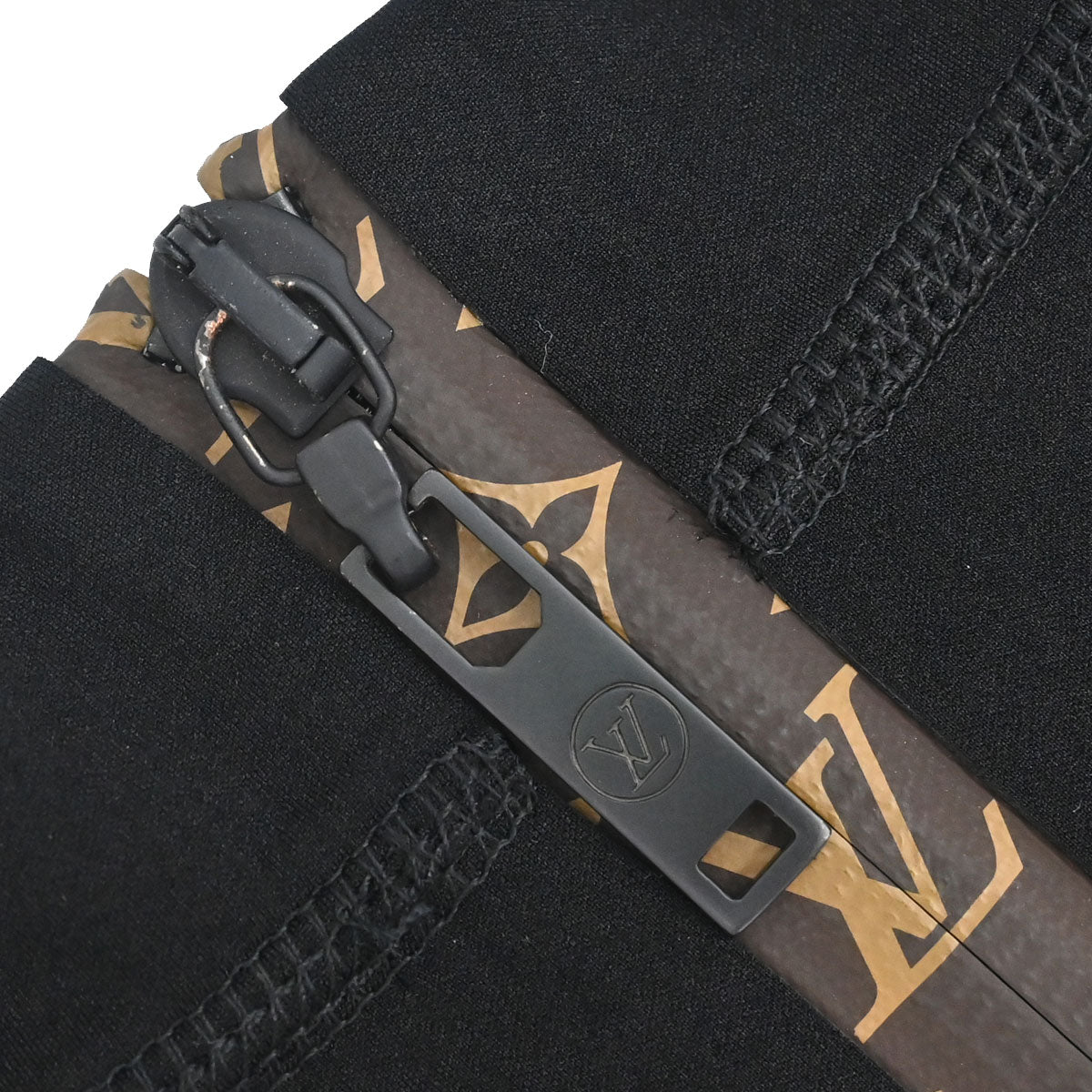 Louis Vuitton Short Sleeve Dress Monogram Black #36