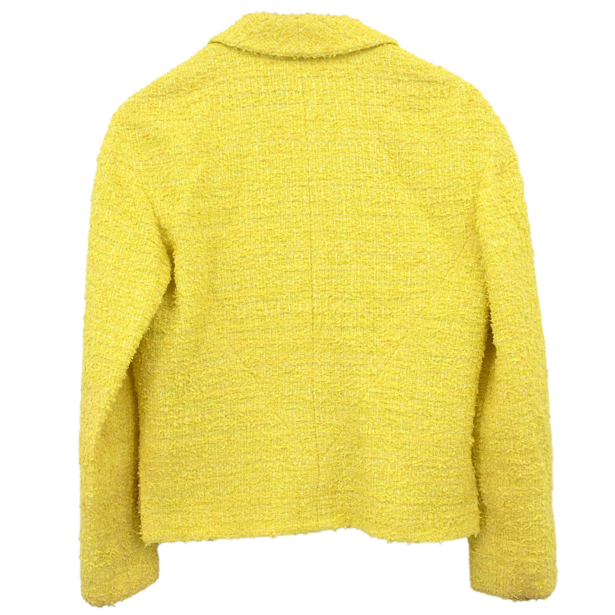 Chanel Single Breasted Jacket Tweed Yellow #40