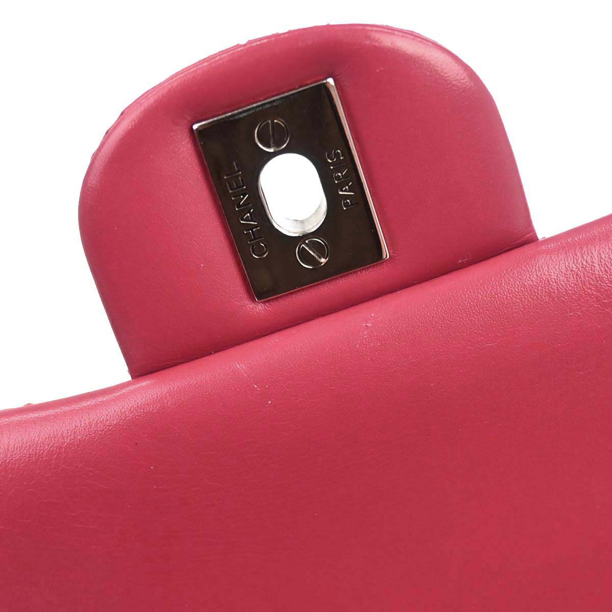 Chanel 2014 Red Perforated Lambskin Handbag