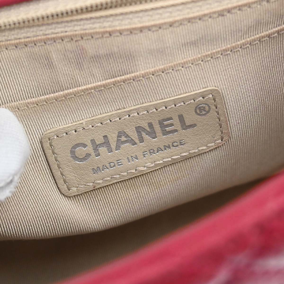 Chanel 2014 Red Perforated Lambskin Handbag
