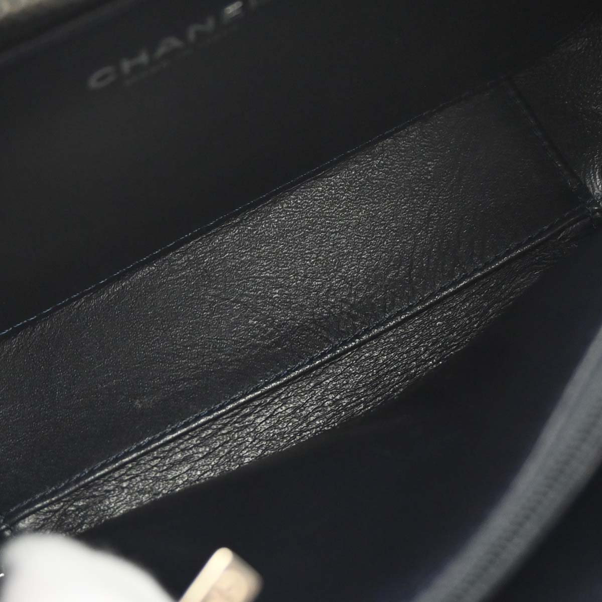 Chanel 2019 Navy Caviar Skin CC Filigree 2way Shoulder Vanity Handbag