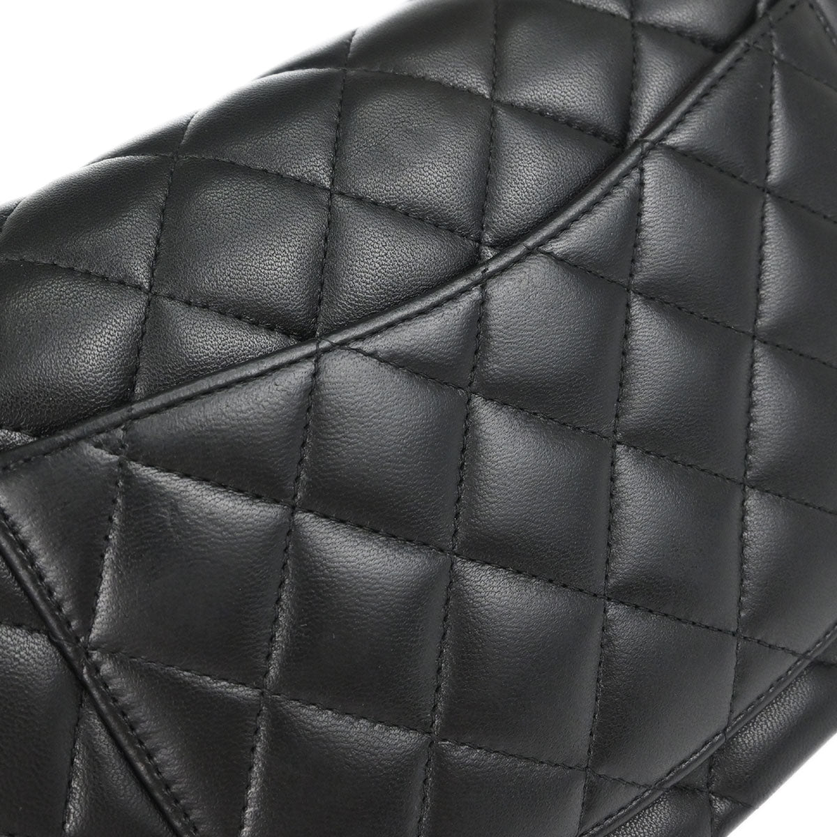 Chanel Black Lambskin Small Classic Double Flap Shoulder Bag