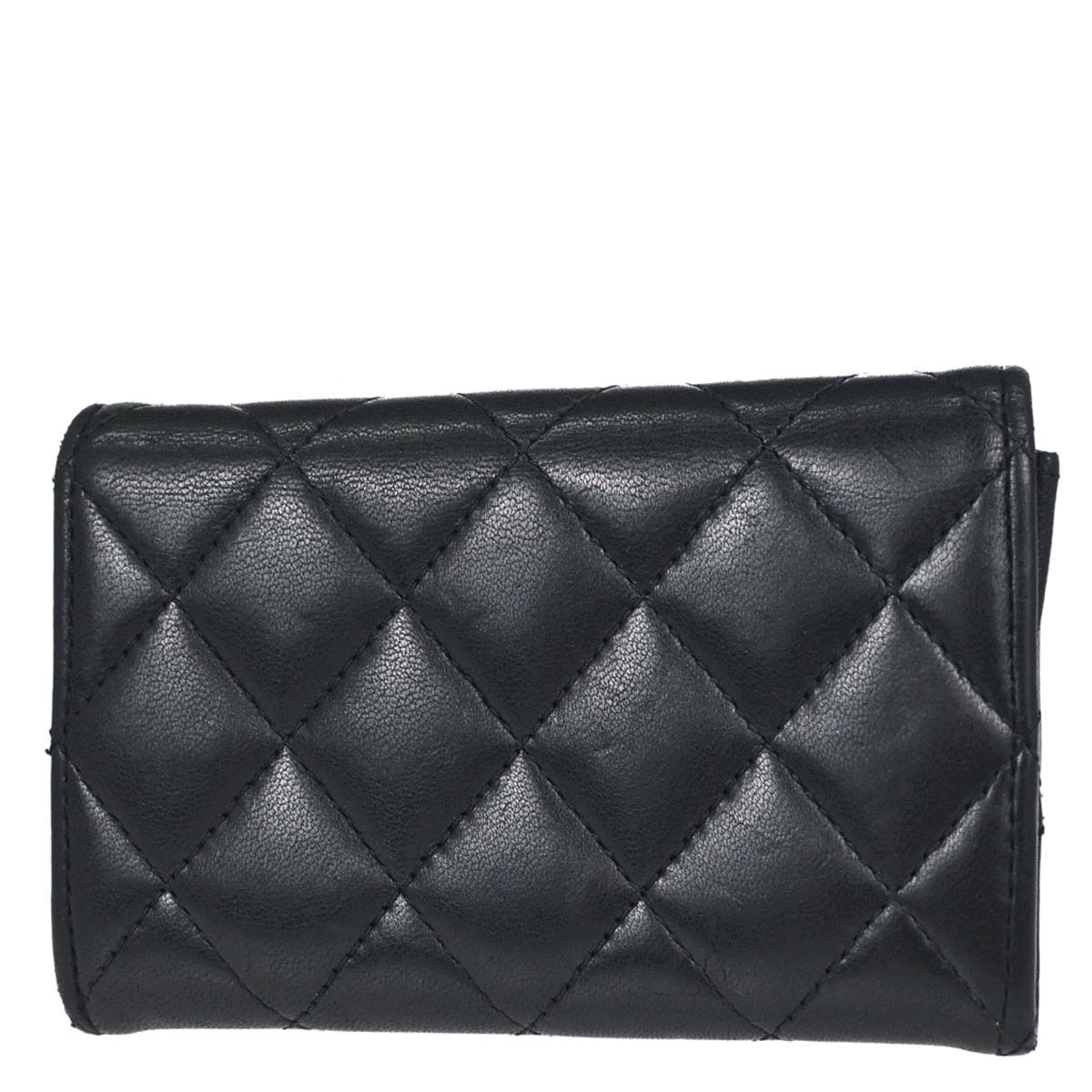 Chanel 2014-2015 Black Lambskin Coin Purse Wallet