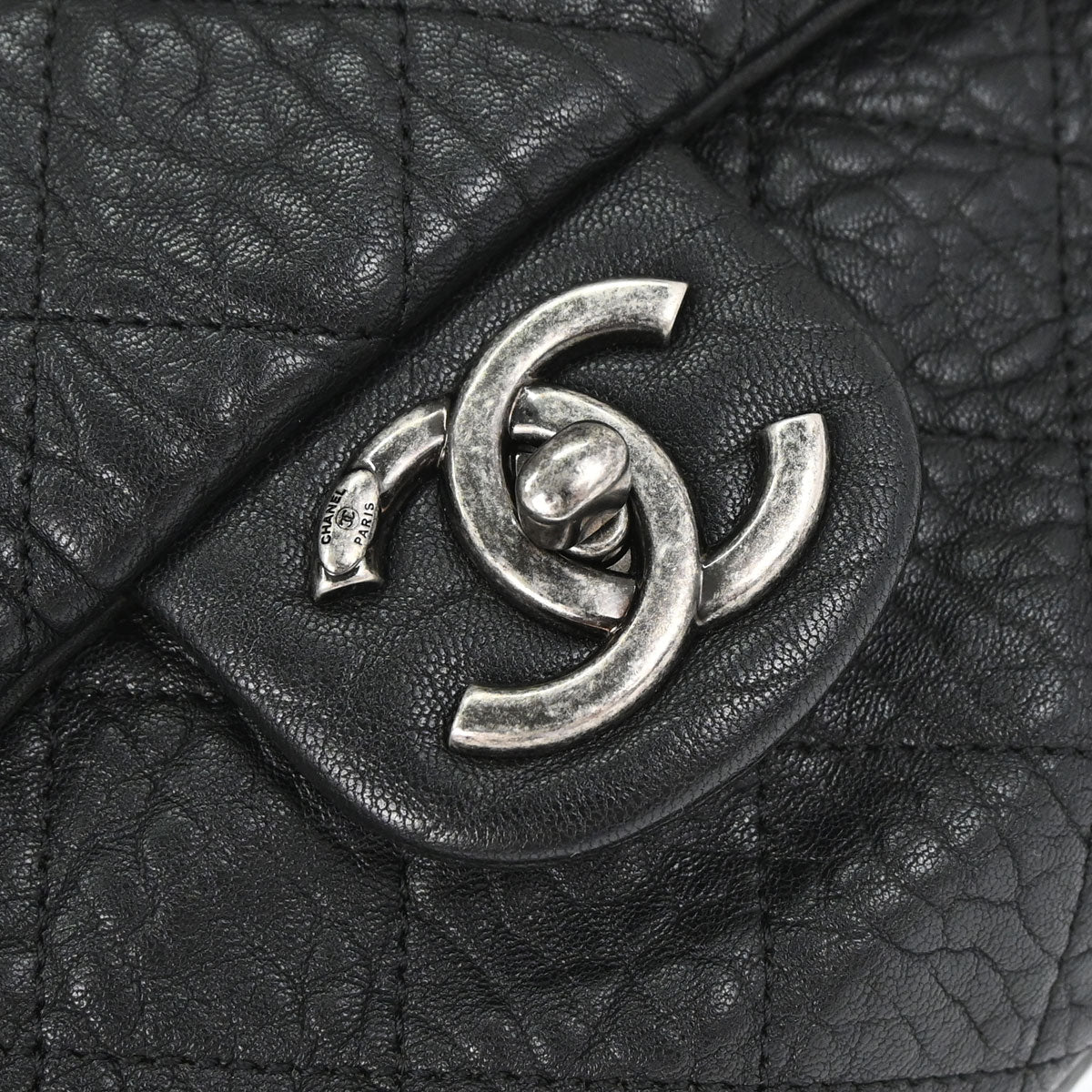 Chanel 2015-2016 Black Lambskin Tote Handbag