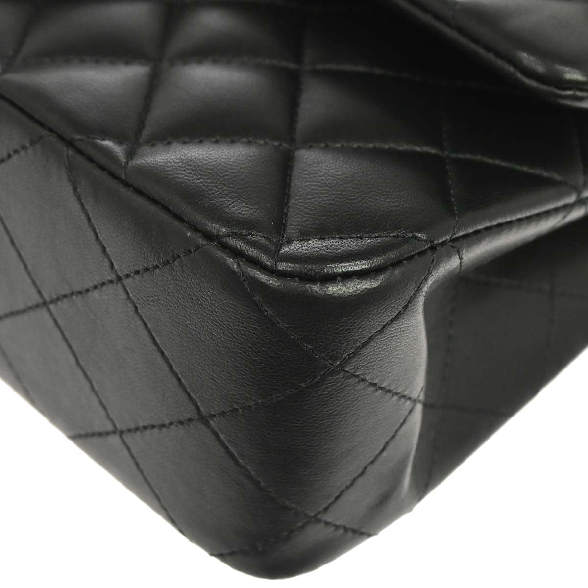 Chanel 2019 Black Lambskin Medium Classic Double Flap Shoulder Bag