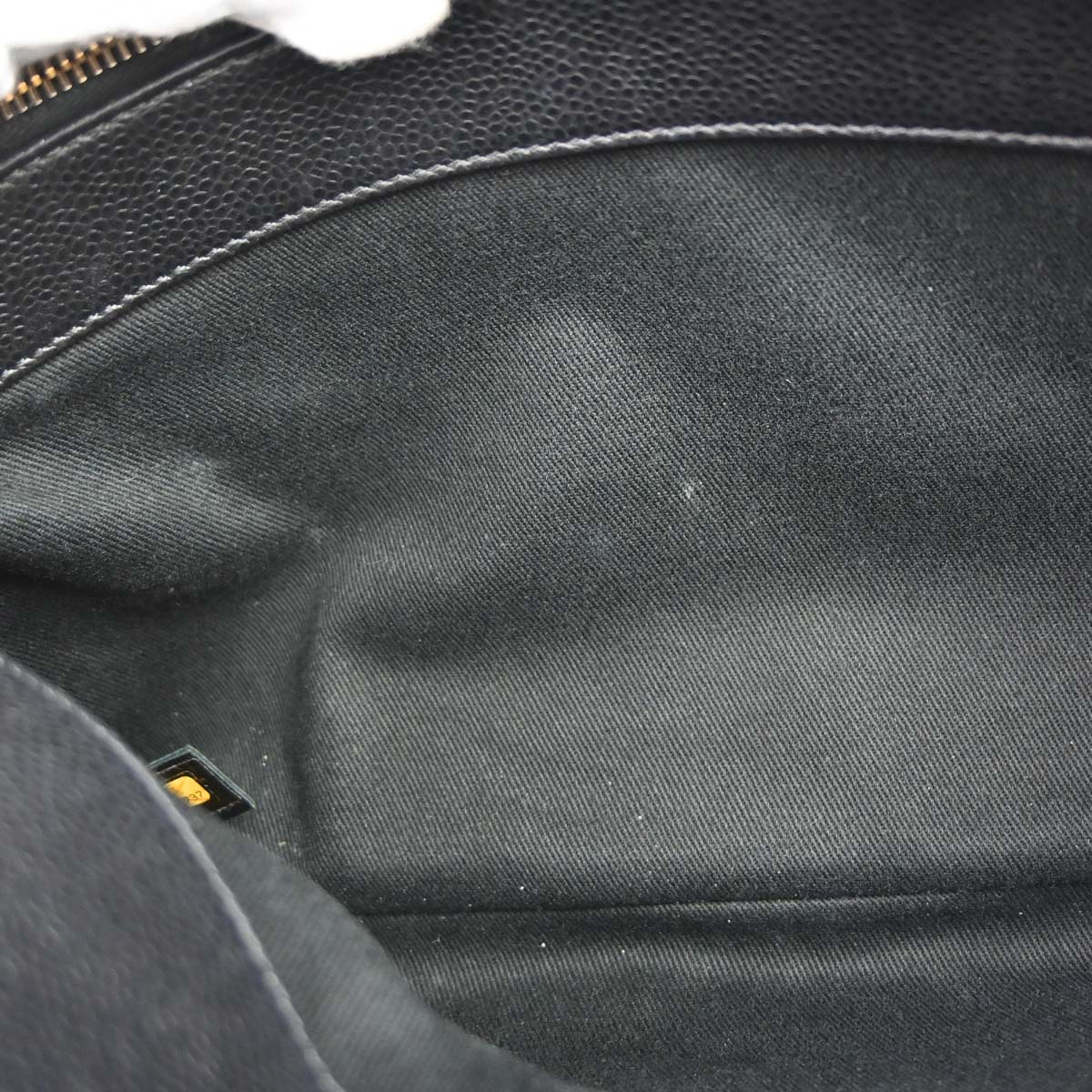 Chanel Black Caviar Skin Timeless CC Chain Tote Bag