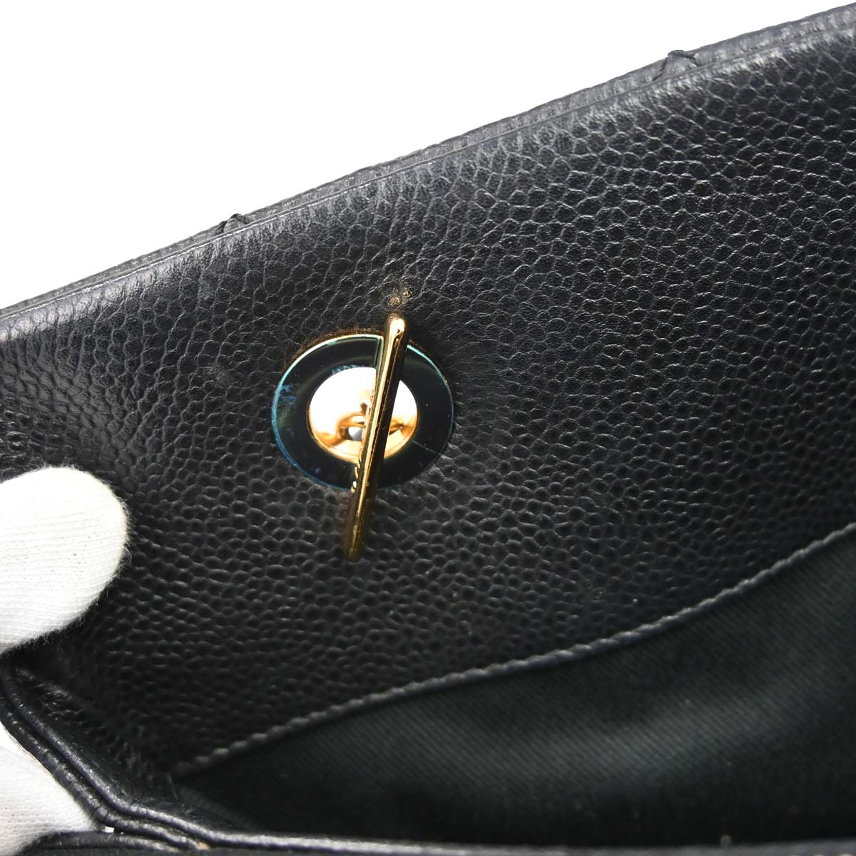 Chanel Black Caviar Skin Timeless CC Chain Tote Bag