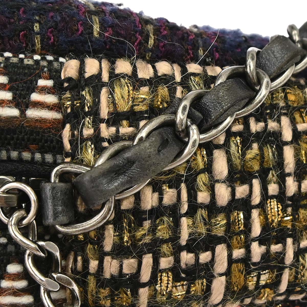 Chanel 2014-2015 Brown Tweed Paris-Dallas Camera Bag Large Shoulder Bag