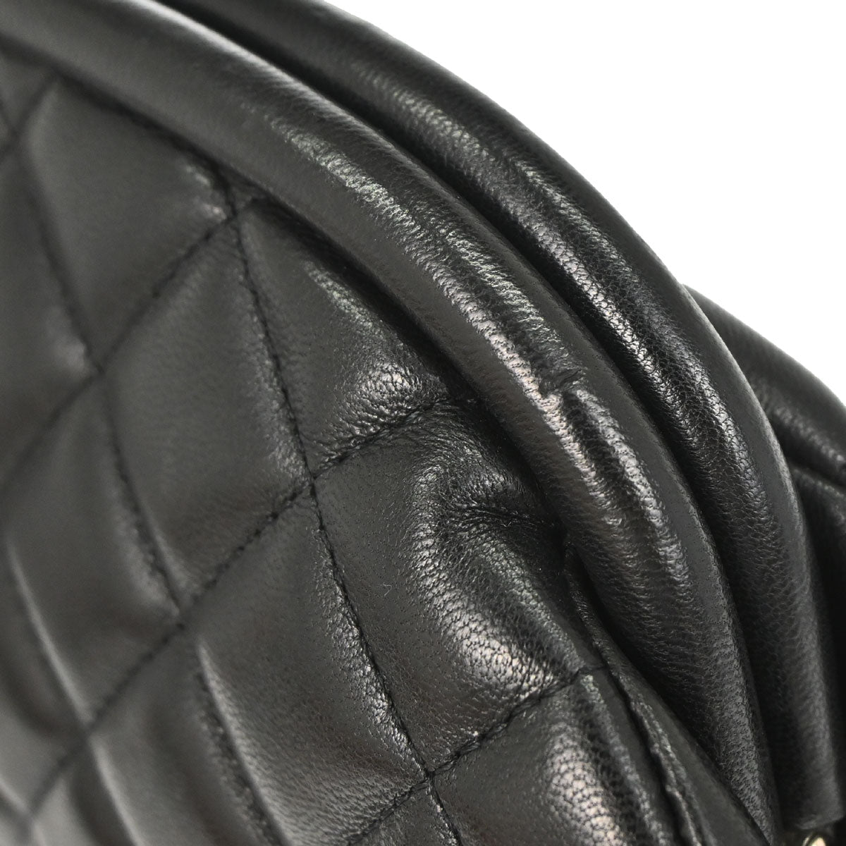 Chanel 2010-2011 Black Lambskin Clutch Bag