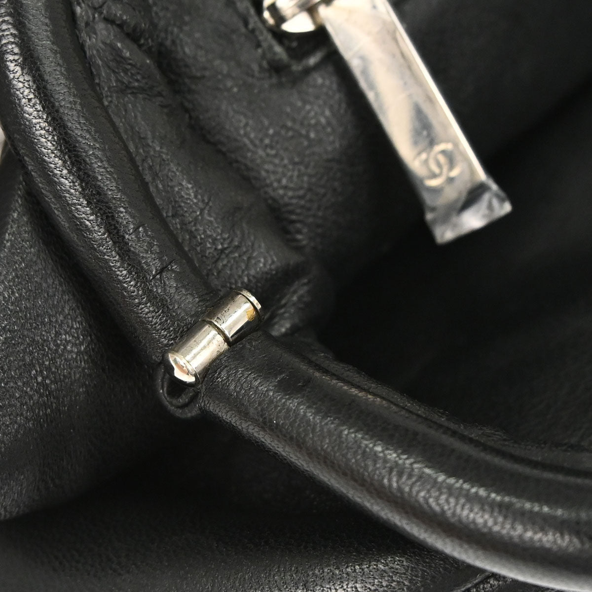 Chanel 2010-2011 Black Lambskin Clutch Bag