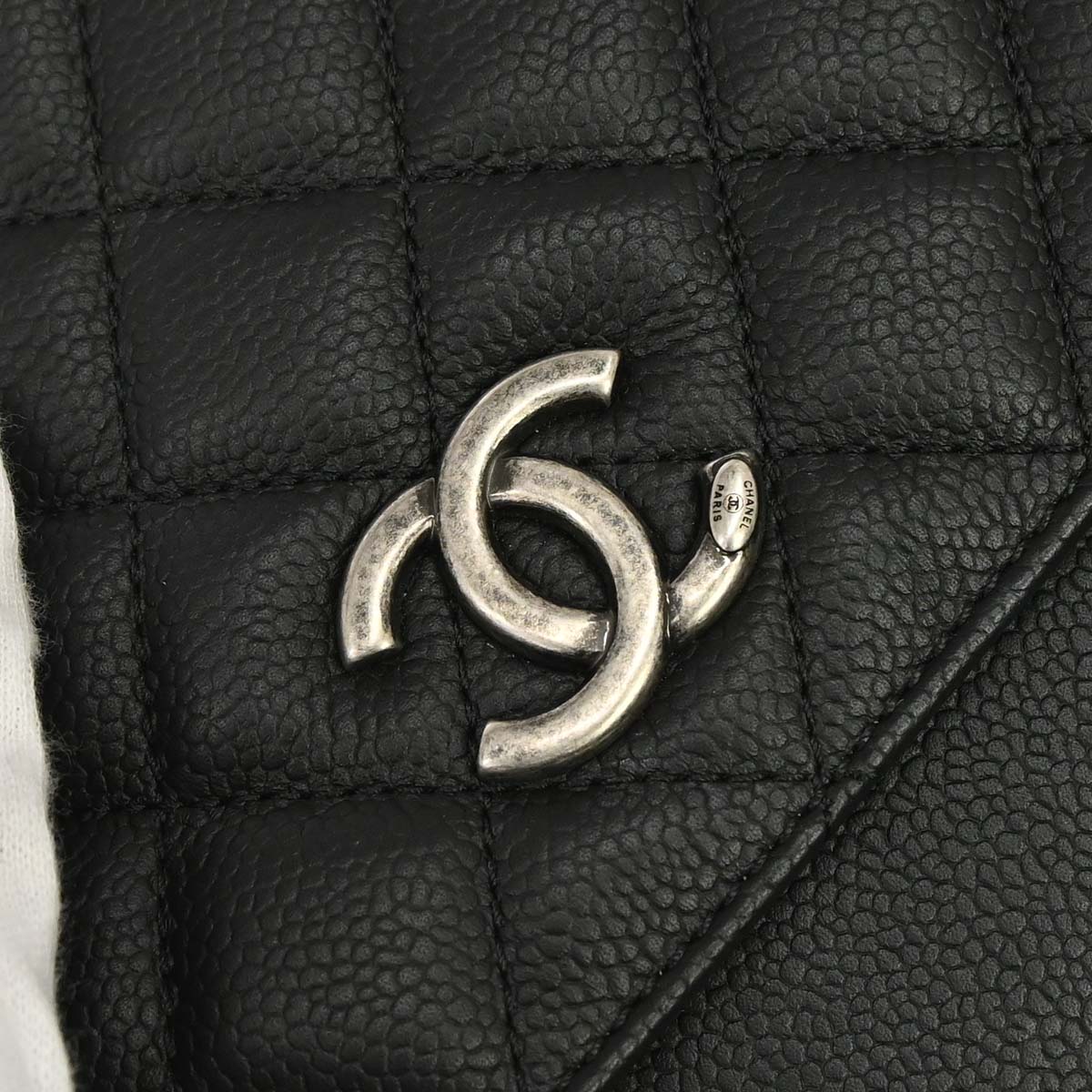 Chanel 2017-2018 Black Caviar Skin Urban Companion Shopping Tote Shoulder Bag