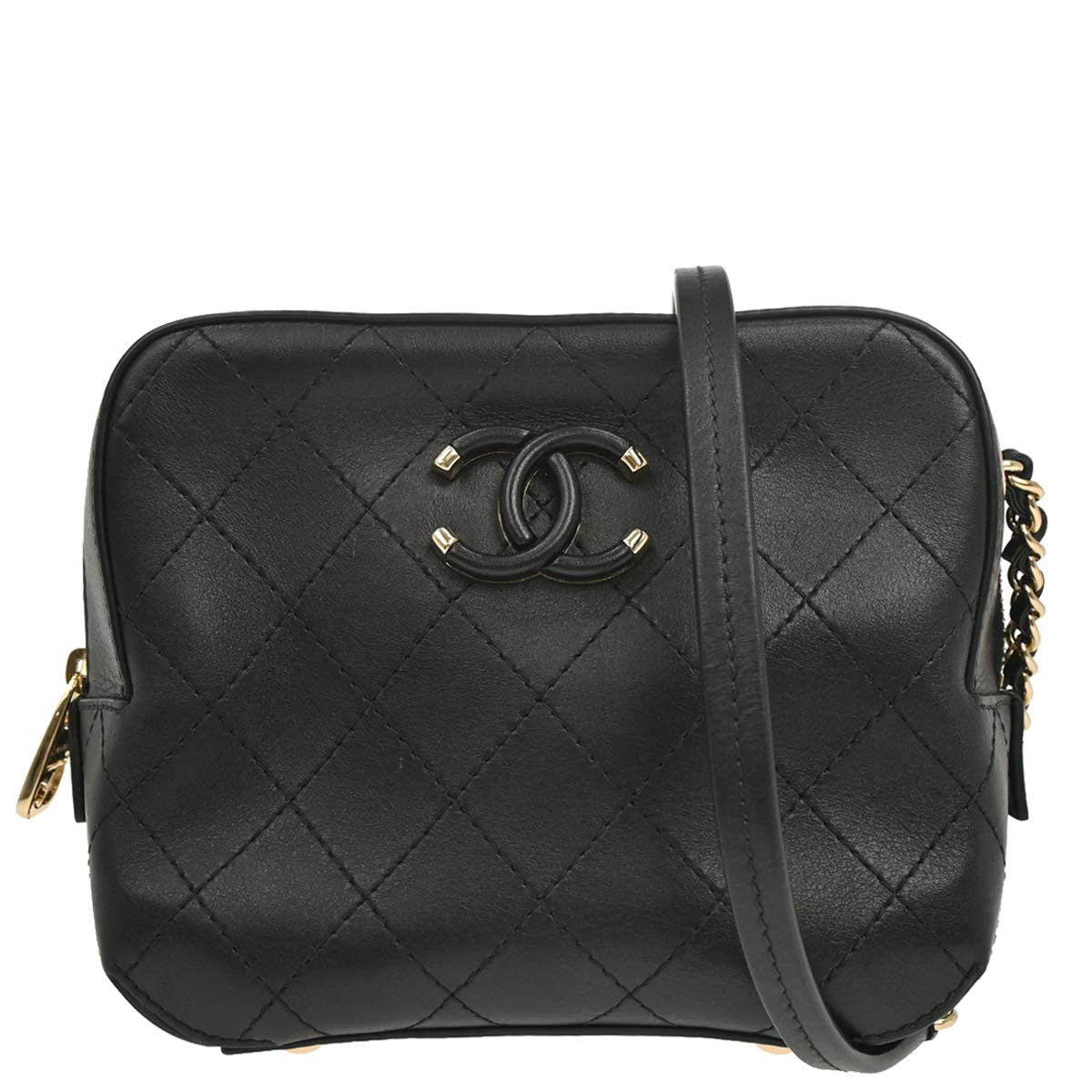 Chanel 2019 Black Calfskin Camera Bag Shoulder Bag