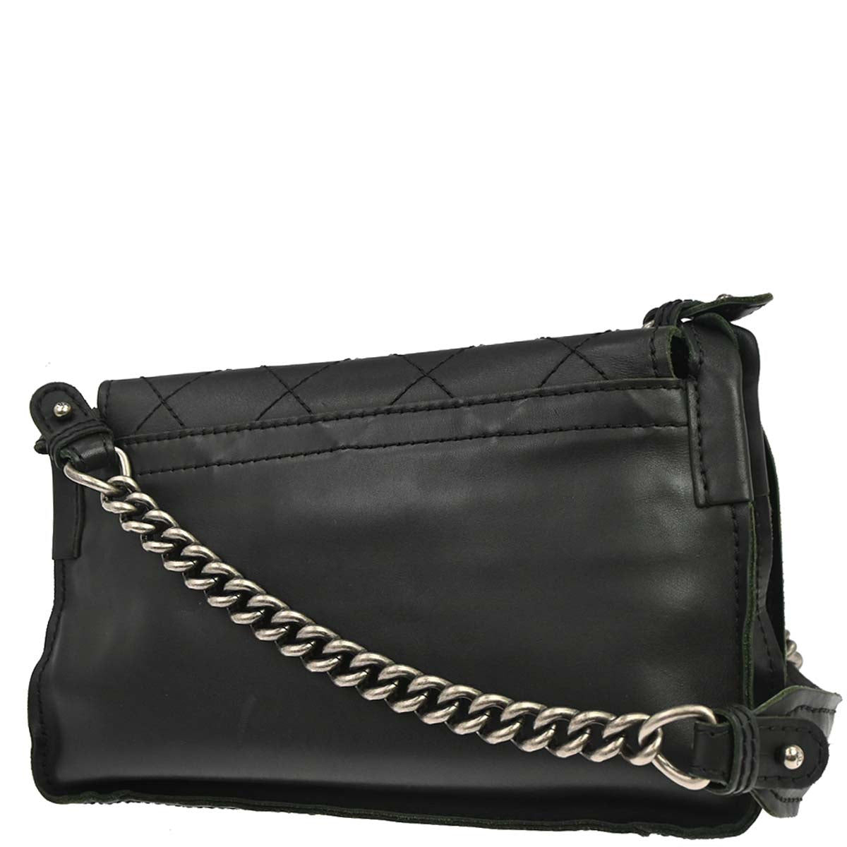 Chanel 2013-2014 Black Calfskin Paris-Edinburgh Highlander Messenger Bag